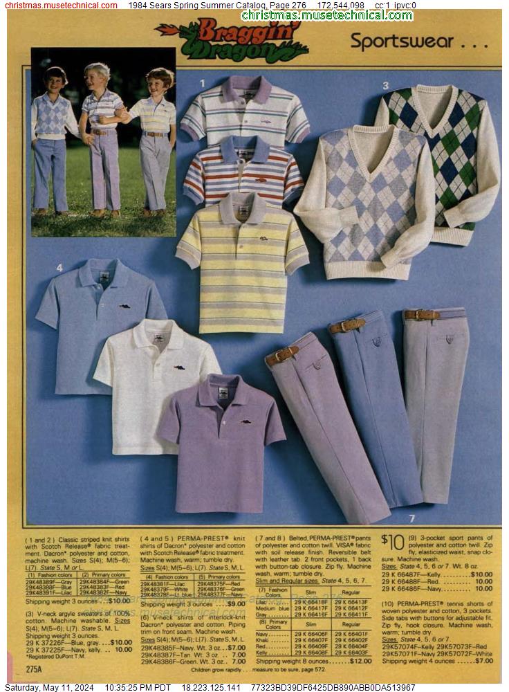 1984 Sears Spring Summer Catalog, Page 276