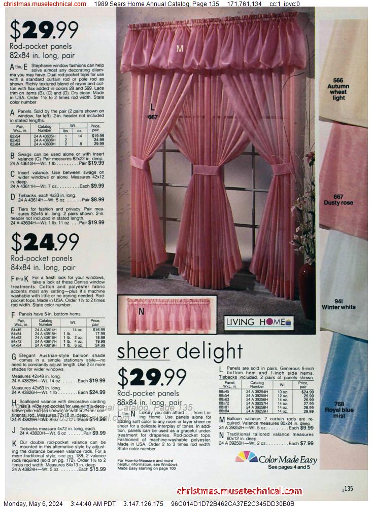 1989 Sears Home Annual Catalog, Page 135
