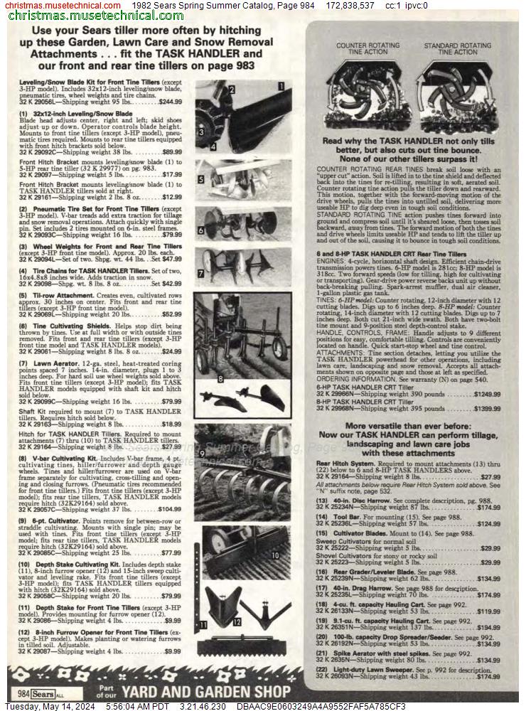 1982 Sears Spring Summer Catalog, Page 984