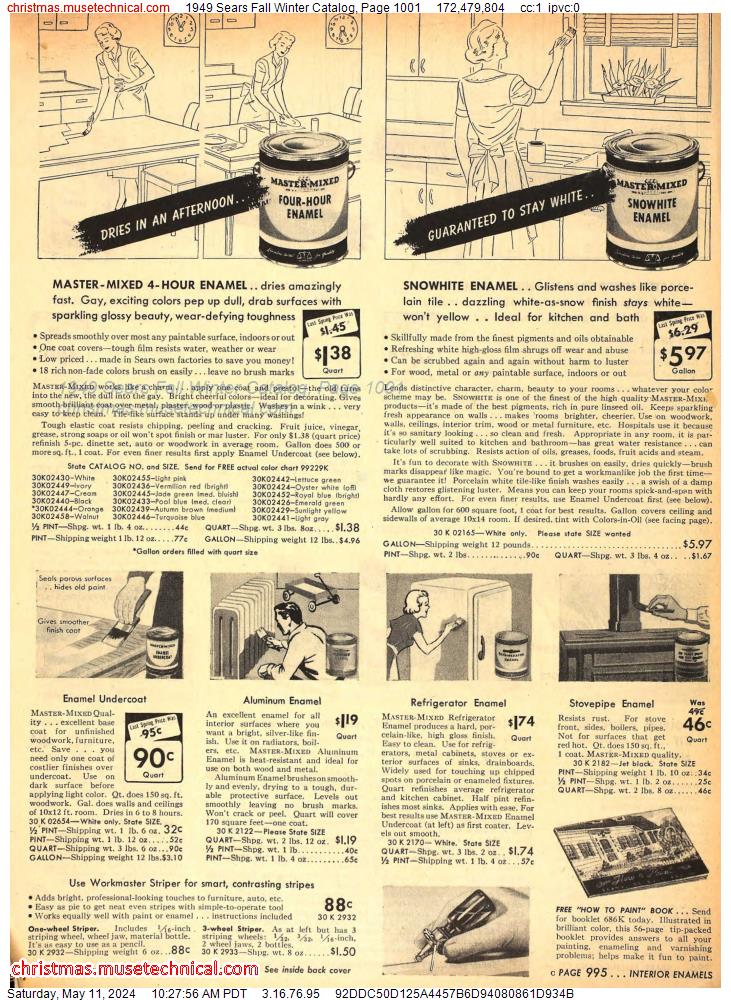 1949 Sears Fall Winter Catalog, Page 1001