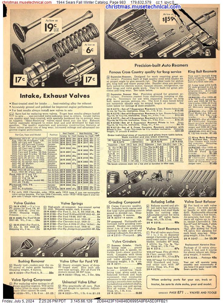 1944 Sears Fall Winter Catalog, Page 983