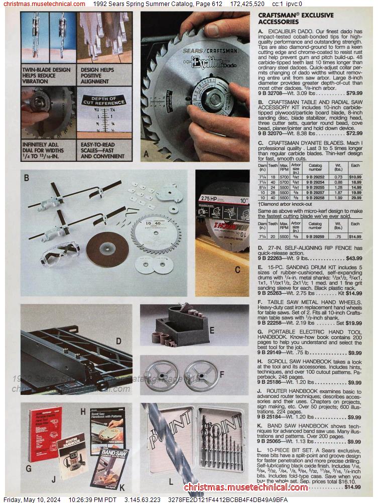1992 Sears Spring Summer Catalog, Page 612