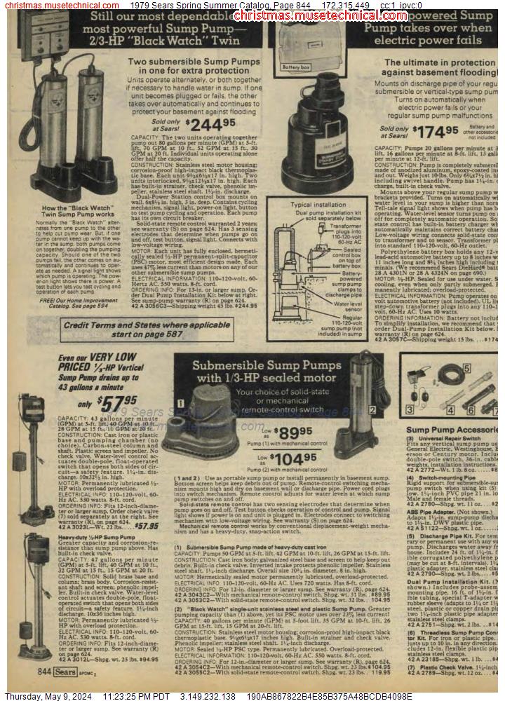 1979 Sears Spring Summer Catalog, Page 844