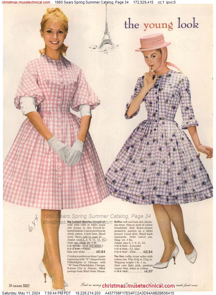 1960 Sears Spring Summer Catalog, Page 34