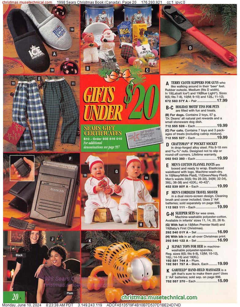 1998 Sears Christmas Book (Canada), Page 20
