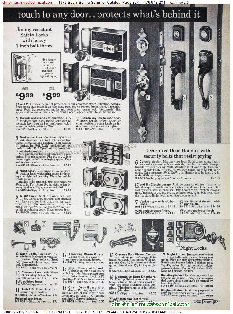 1973 Sears Spring Summer Catalog, Page 824