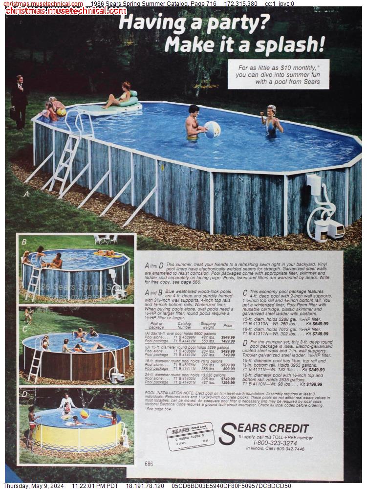 1986 Sears Spring Summer Catalog, Page 716