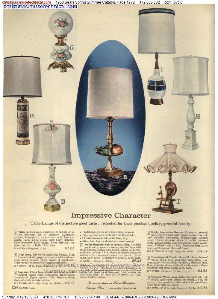 1960 Sears Spring Summer Catalog, Page 1272