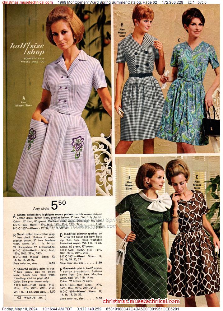 1968 Montgomery Ward Spring Summer Catalog, Page 62