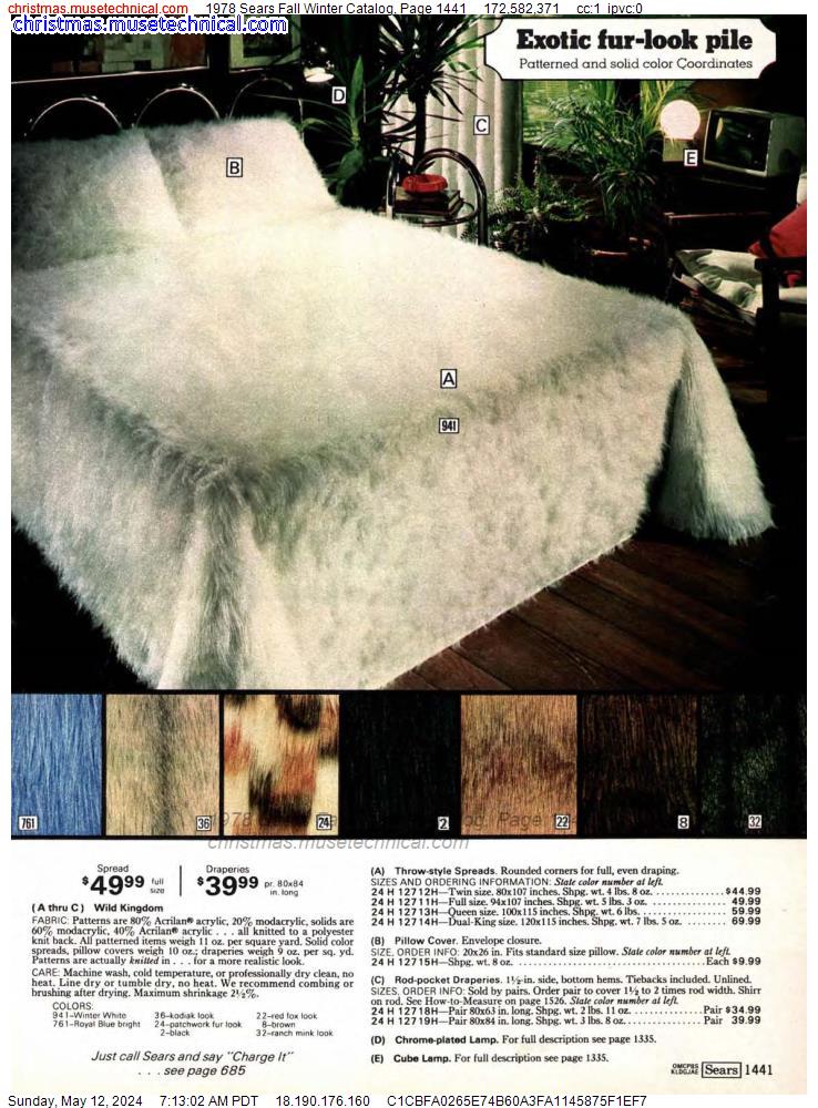 1978 Sears Fall Winter Catalog, Page 1441