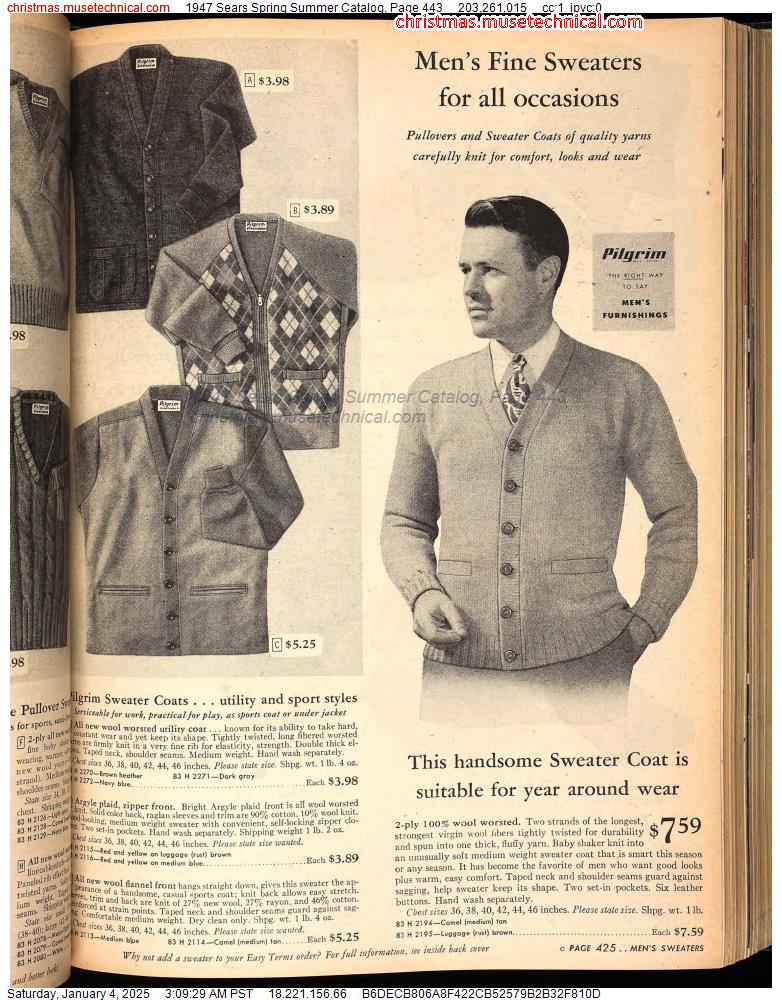 1947 Sears Spring Summer Catalog, Page 443