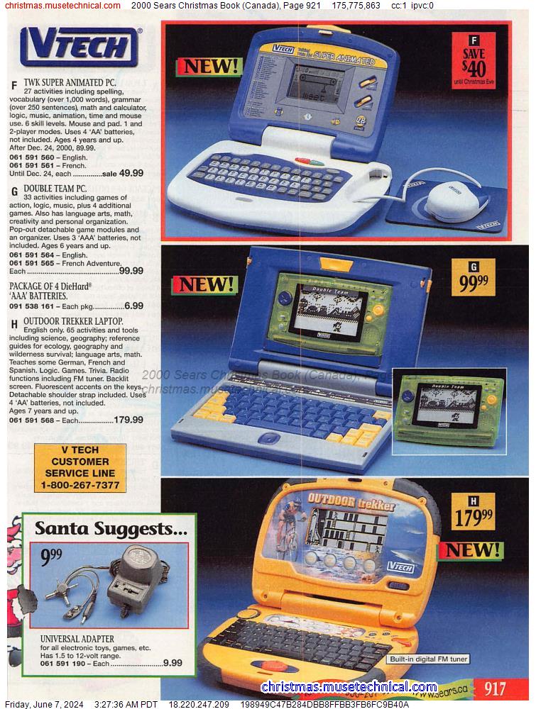 2000 Sears Christmas Book (Canada), Page 921