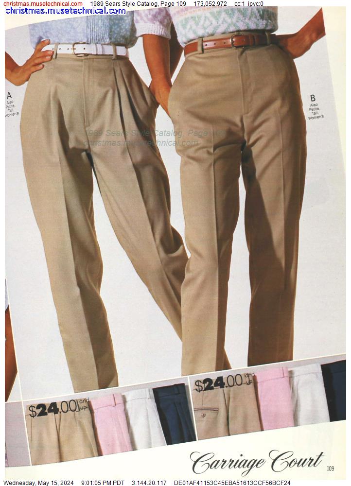 1989 Sears Style Catalog, Page 109