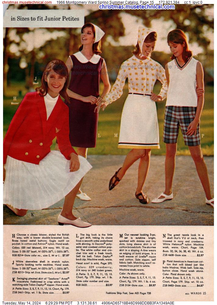 1966 Montgomery Ward Spring Summer Catalog, Page 15