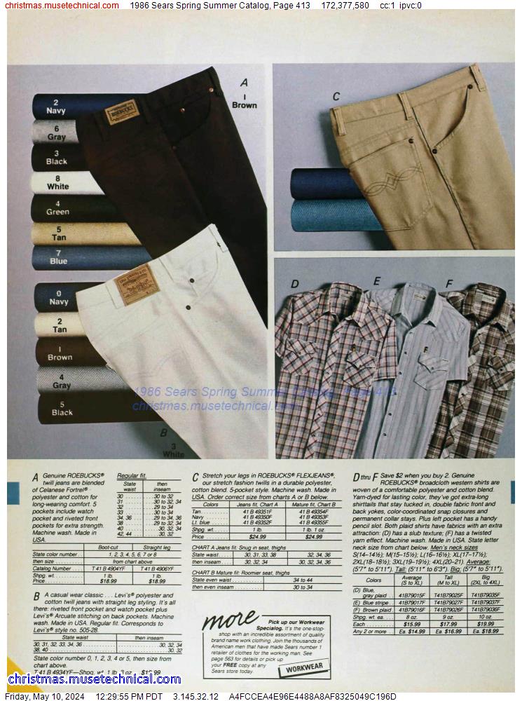 1986 Sears Spring Summer Catalog, Page 413