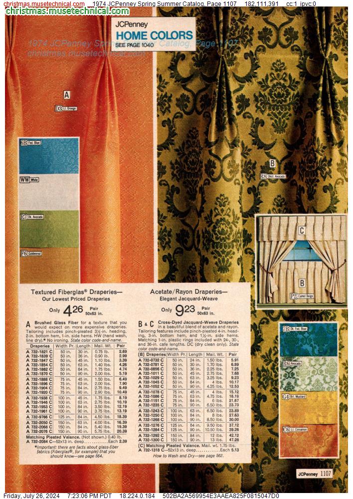 1974 JCPenney Spring Summer Catalog, Page 1107