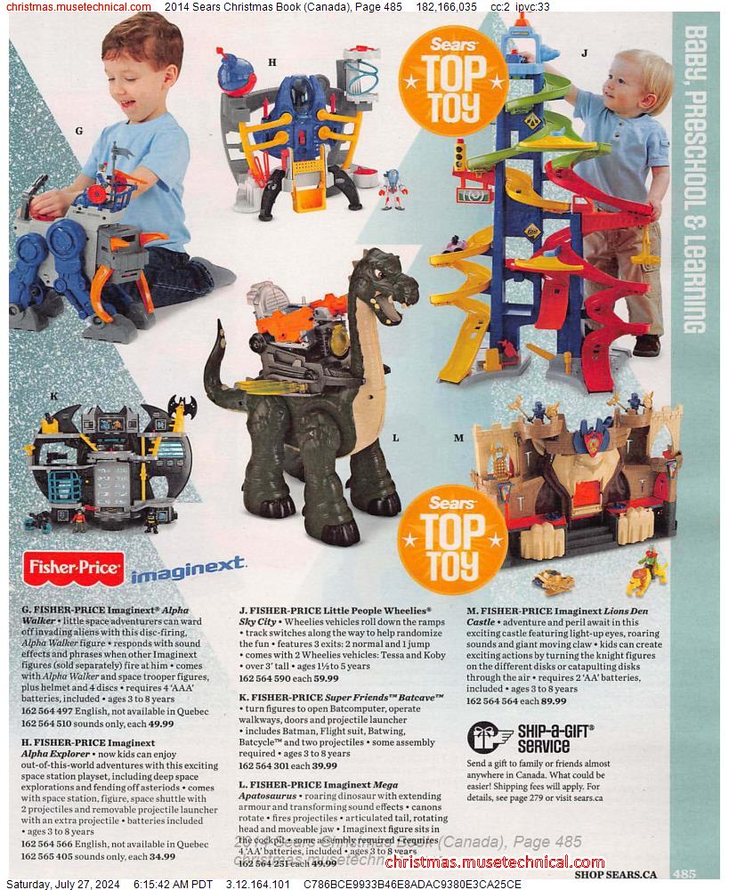 2014 Sears Christmas Book (Canada), Page 485
