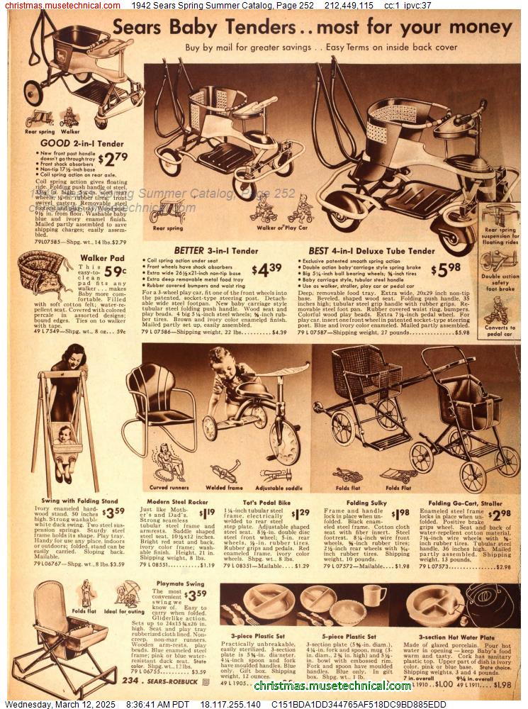 1942 Sears Spring Summer Catalog, Page 252