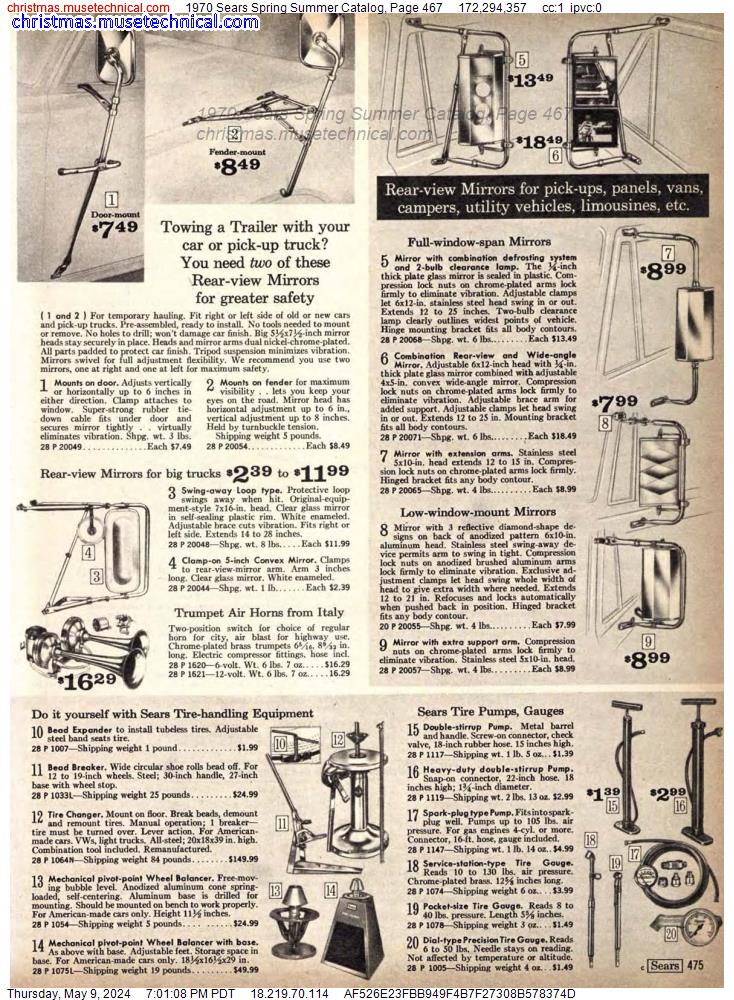 1970 Sears Spring Summer Catalog, Page 467