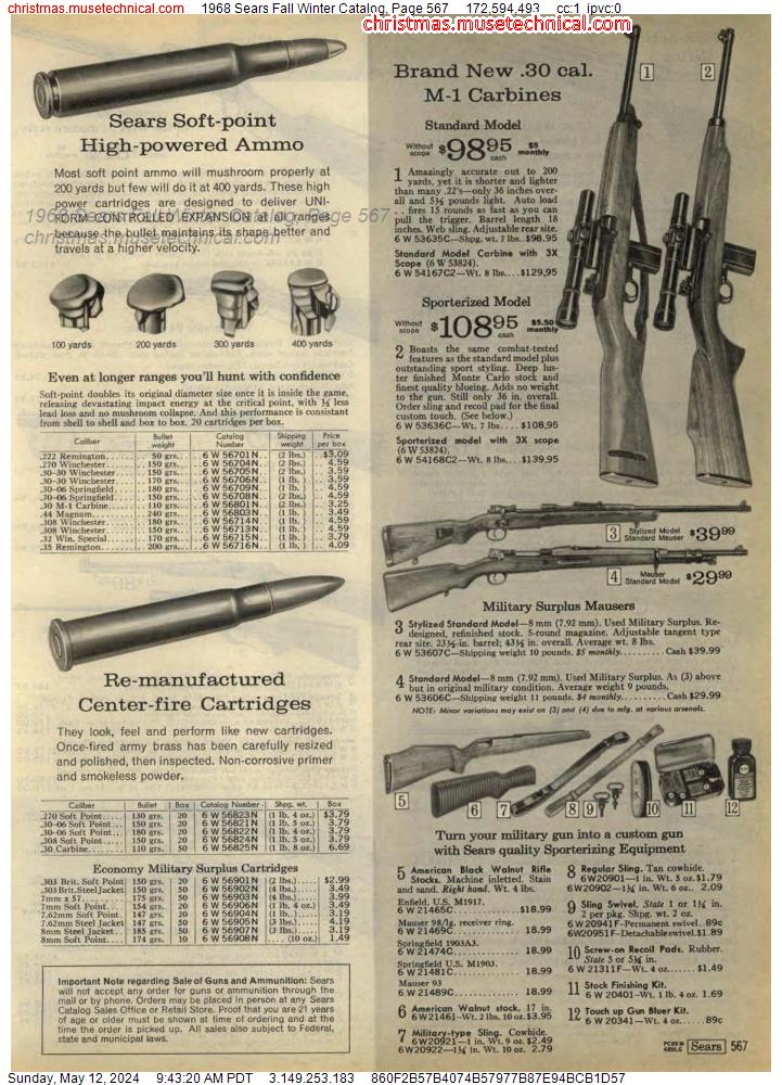 1968 Sears Fall Winter Catalog, Page 567