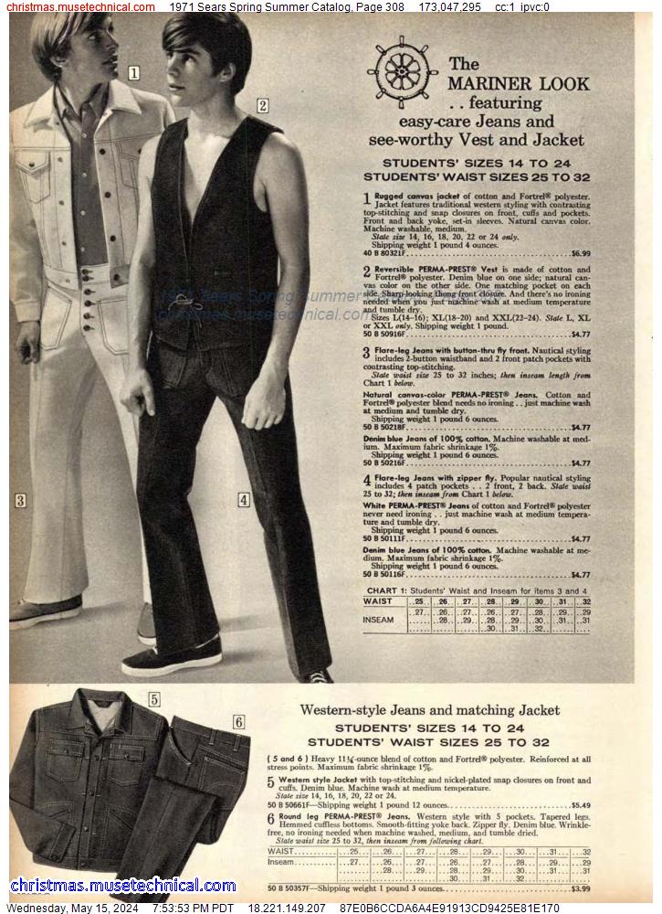 1971 Sears Spring Summer Catalog, Page 308