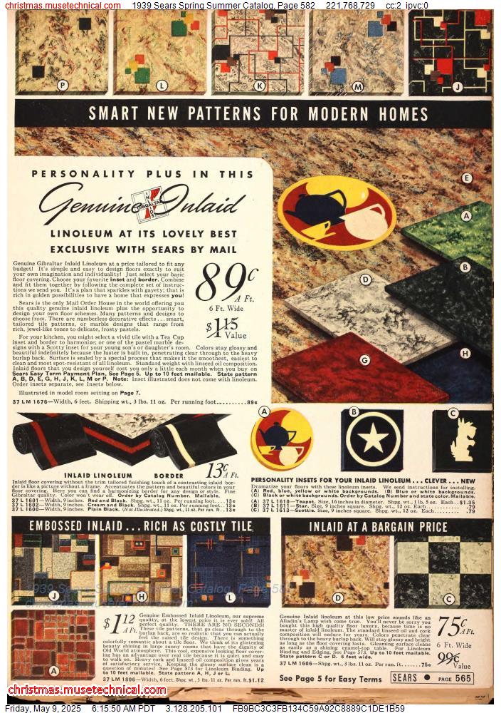 1939 Sears Spring Summer Catalog, Page 582
