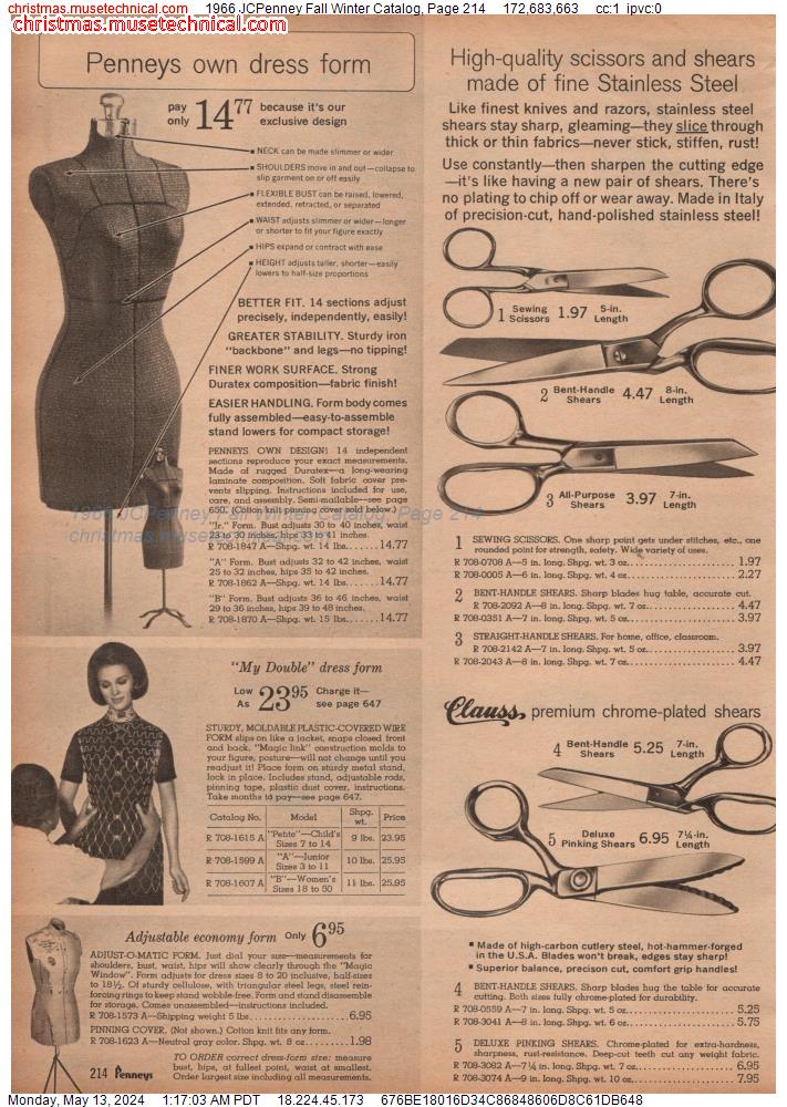 1966 JCPenney Fall Winter Catalog, Page 214