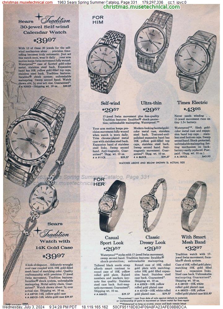 1963 Sears Spring Summer Catalog, Page 331