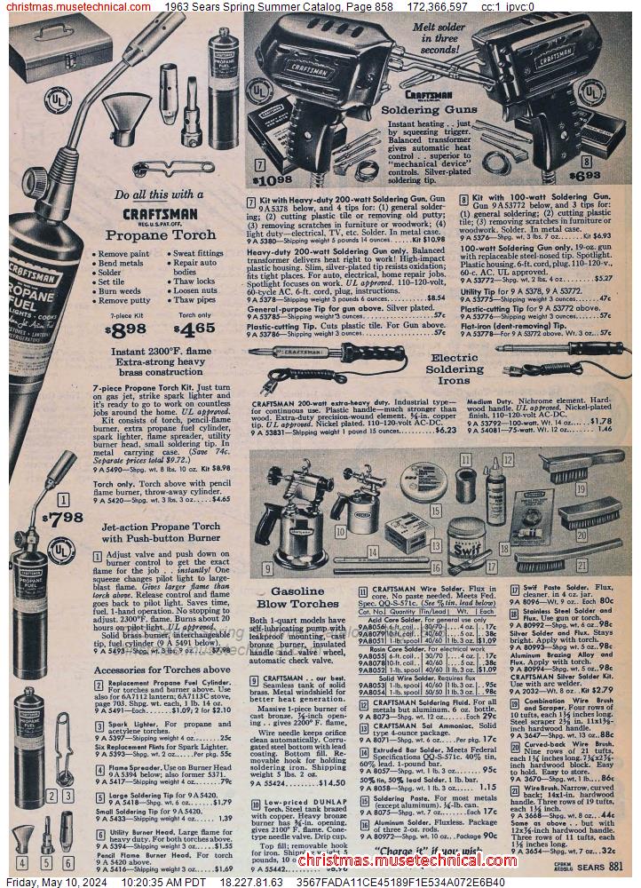 1963 Sears Spring Summer Catalog, Page 858
