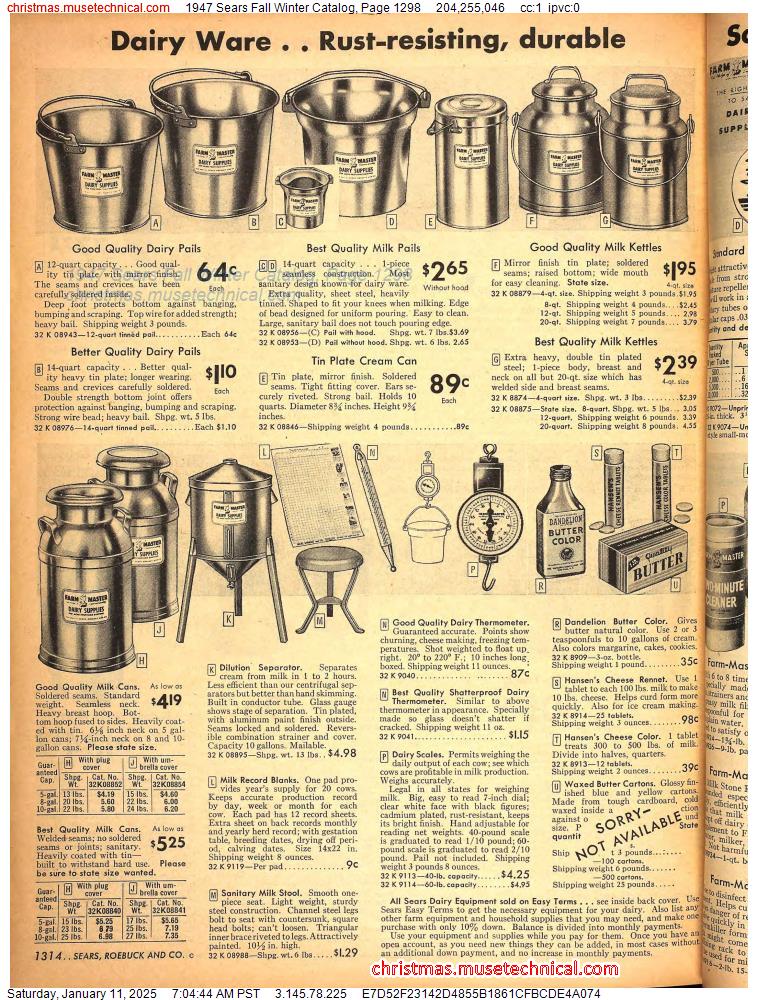 1947 Sears Fall Winter Catalog, Page 1298