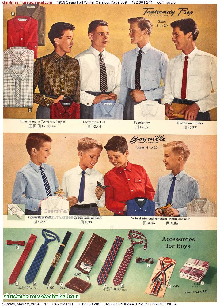 1959 Sears Fall Winter Catalog, Page 559