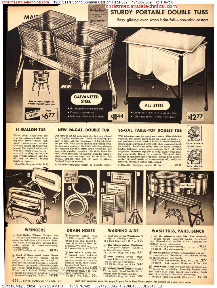 1950 Sears Spring Summer Catalog, Page 662