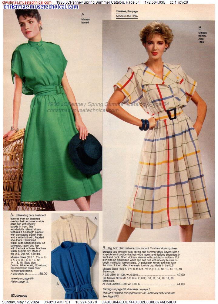 1986 JCPenney Spring Summer Catalog, Page 54