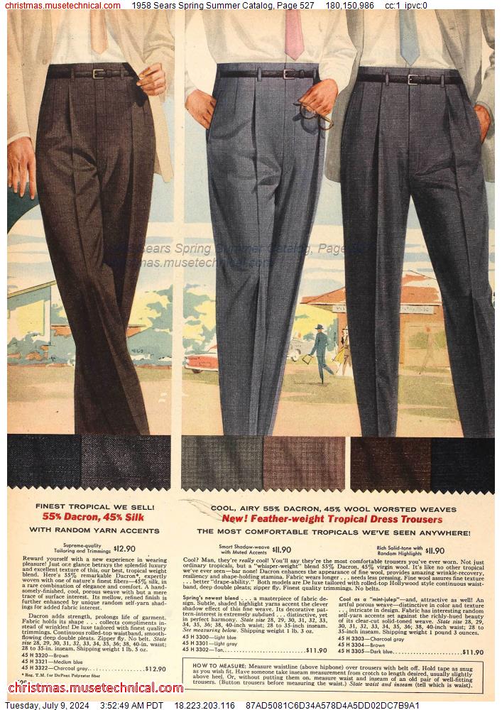 1958 Sears Spring Summer Catalog, Page 527
