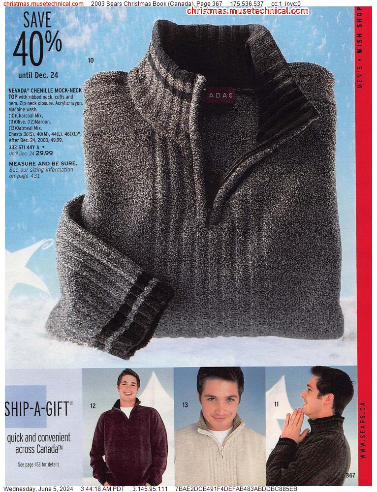 2003 Sears Christmas Book (Canada), Page 367