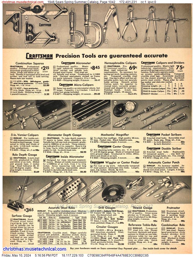 1946 Sears Spring Summer Catalog, Page 1042