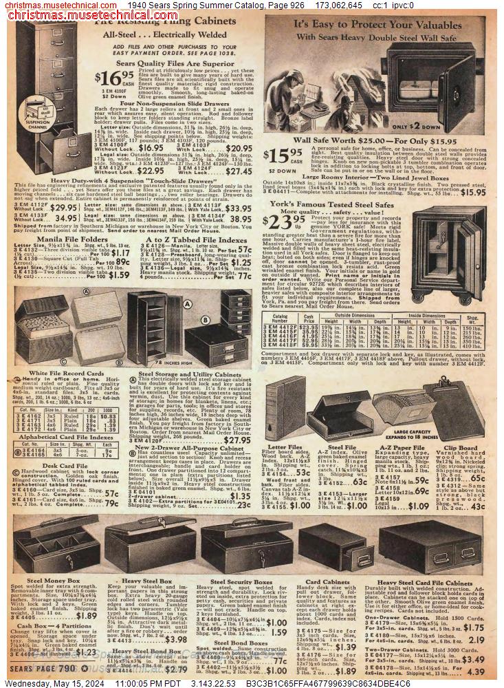 1940 Sears Spring Summer Catalog, Page 926