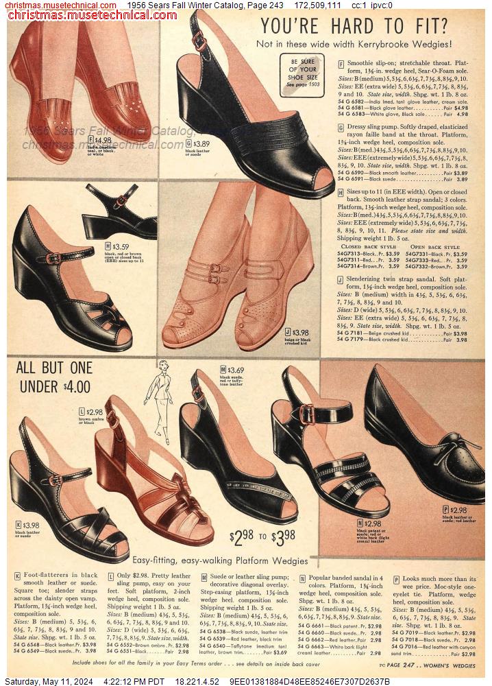 1956 Sears Fall Winter Catalog, Page 243
