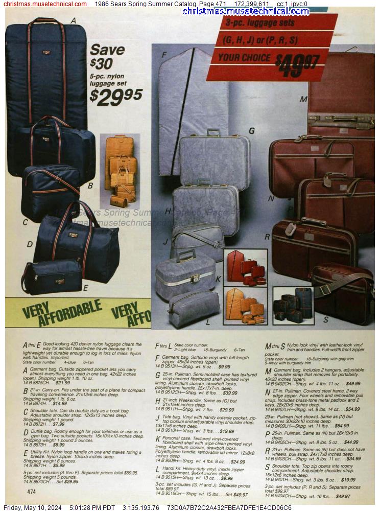 1986 Sears Spring Summer Catalog, Page 471