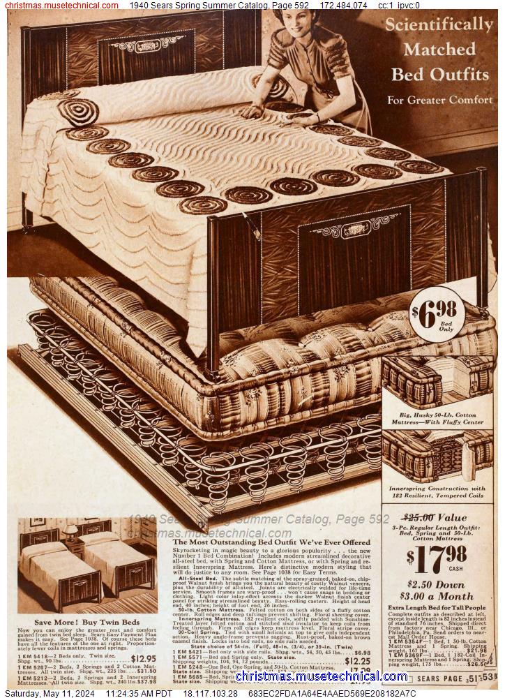 1940 Sears Spring Summer Catalog, Page 592