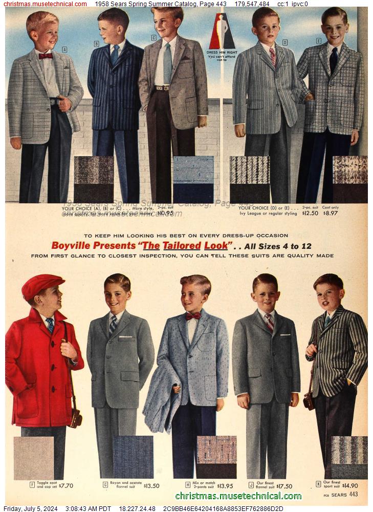 1958 Sears Spring Summer Catalog, Page 443