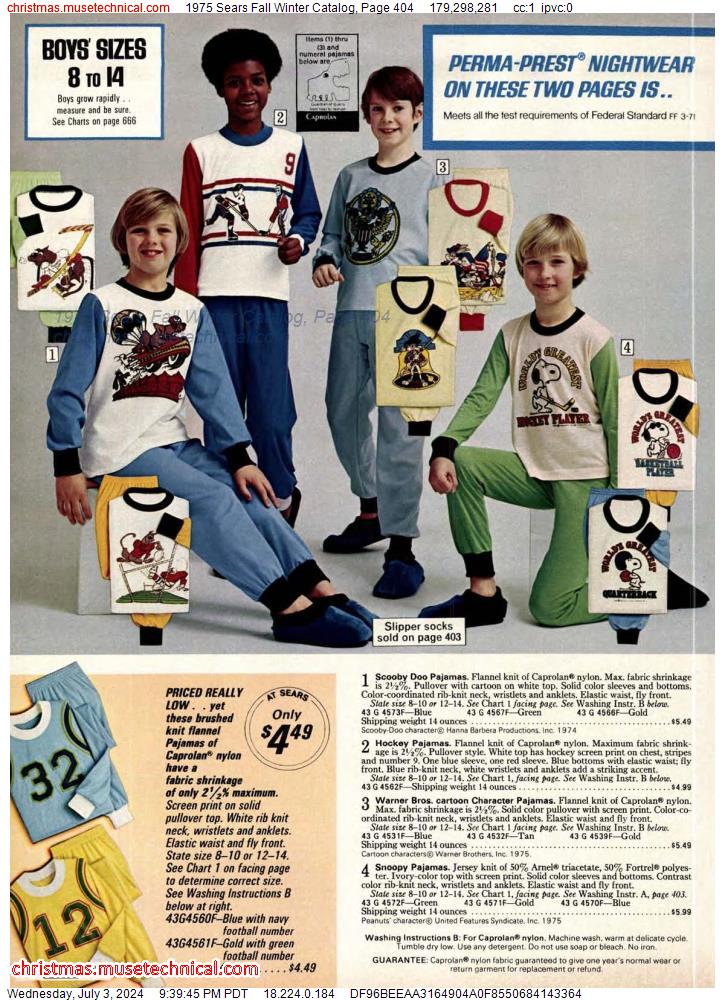 1975 Sears Fall Winter Catalog, Page 404
