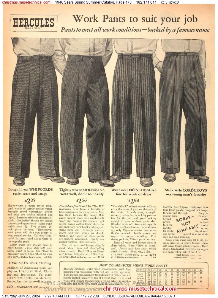 1946 Sears Spring Summer Catalog, Page 470