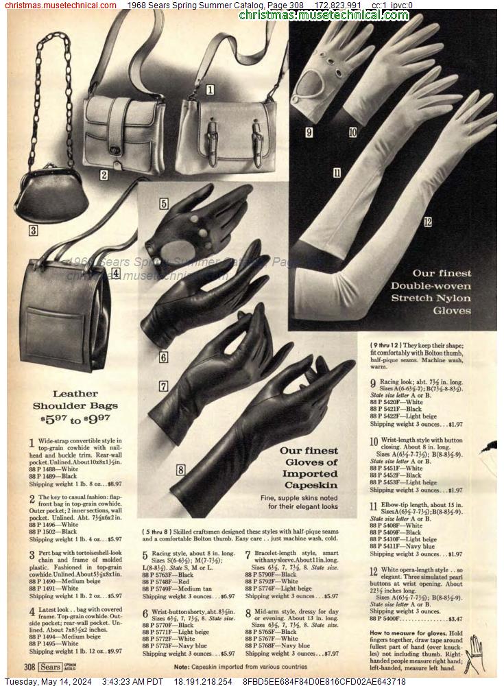 1968 Sears Spring Summer Catalog, Page 308