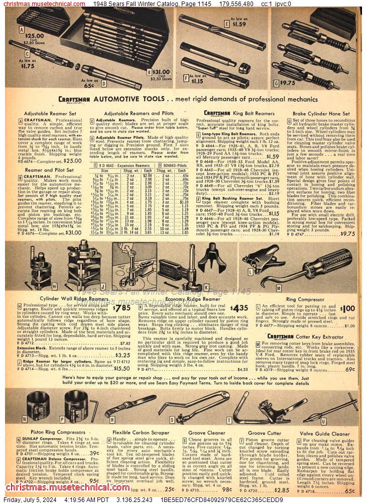 1948 Sears Fall Winter Catalog, Page 1145