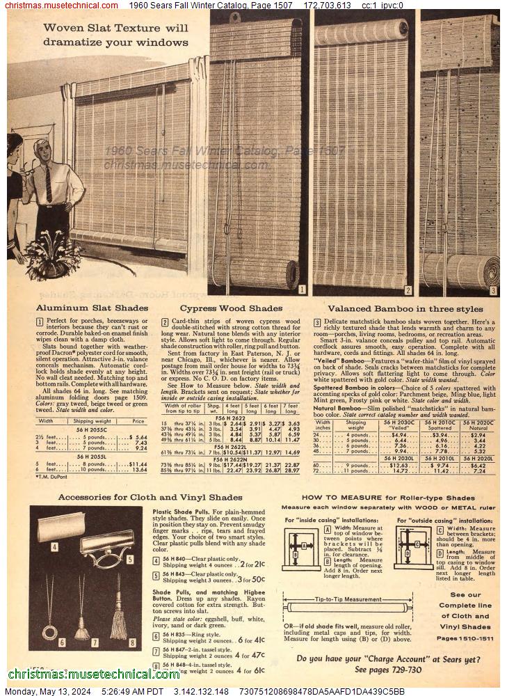 1960 Sears Fall Winter Catalog, Page 1507
