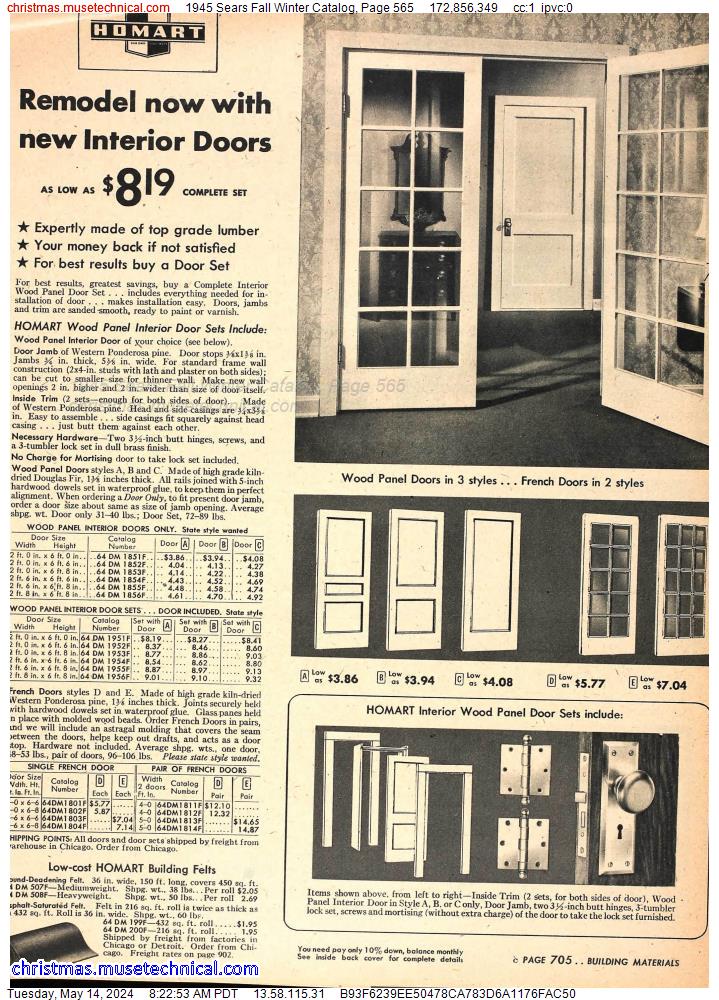 1945 Sears Fall Winter Catalog, Page 565