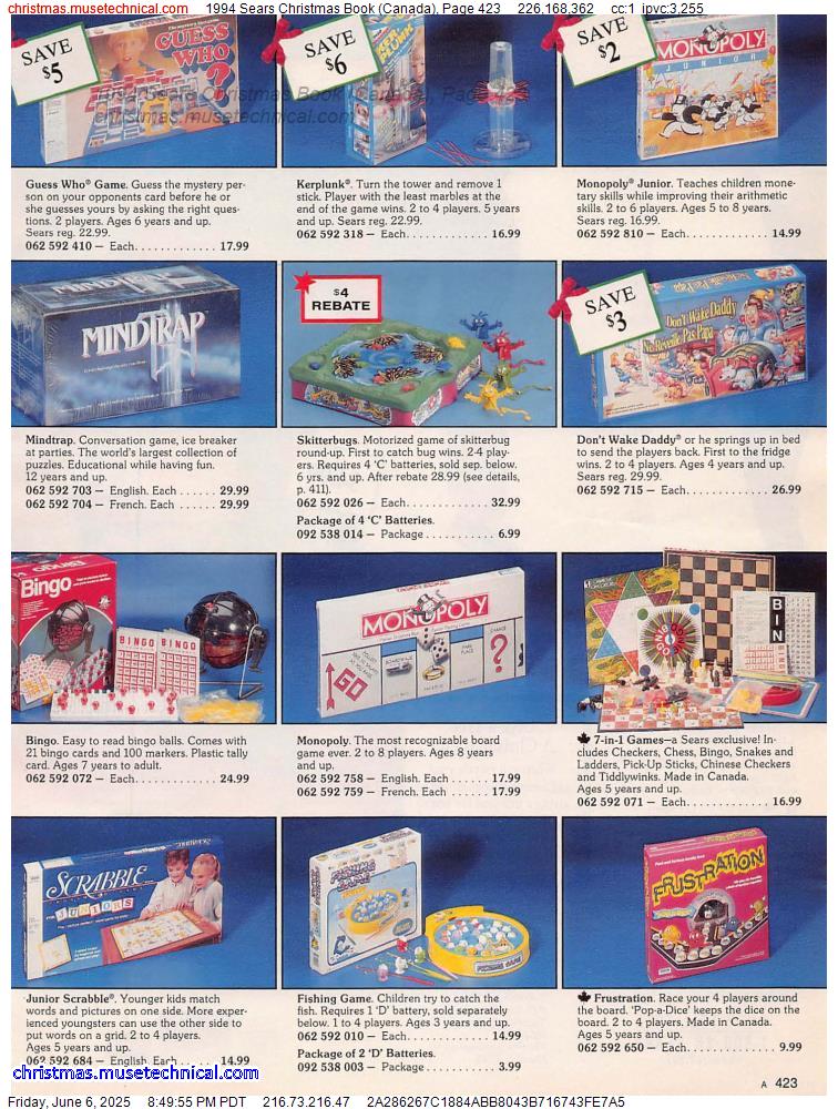 1994 Sears Christmas Book (Canada), Page 423