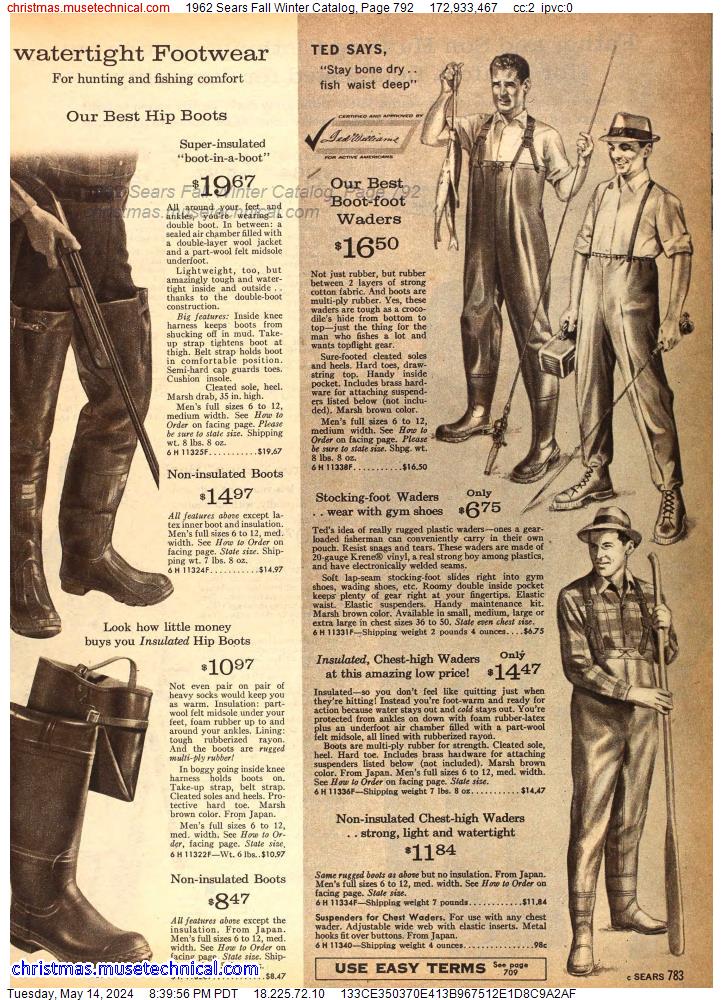 1962 Sears Fall Winter Catalog, Page 792