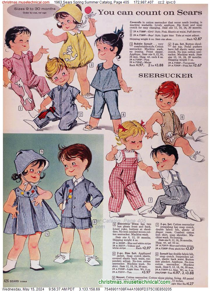 1963 Sears Spring Summer Catalog, Page 405 - Catalogs & Wishbooks